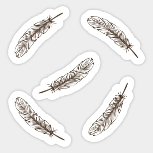 Light White Bird Feathers Sticker